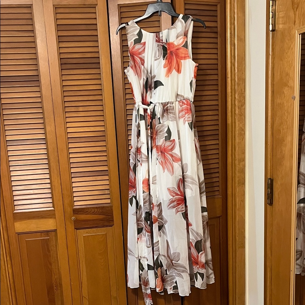 Elegant Floral Print Maxi Dress